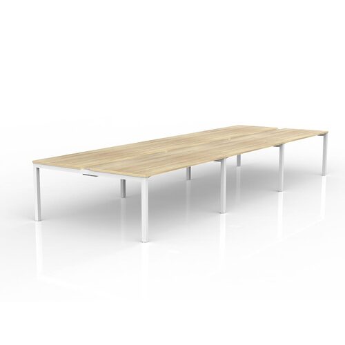 Axis B2B Desks 6 X 1600 X 750 New Oak On White