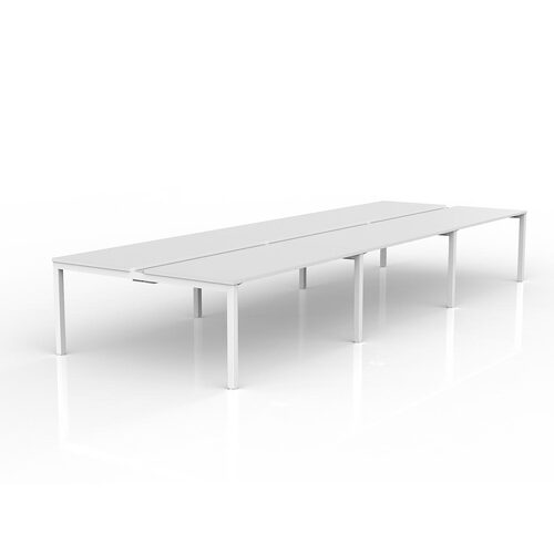 Axis B2B Desks 6 X 1600 X 750 White On White