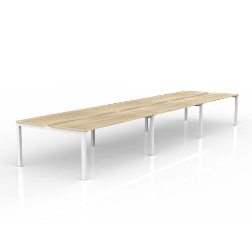 Axis B2B Desks 6 X 1800 X 600 New Oak On White