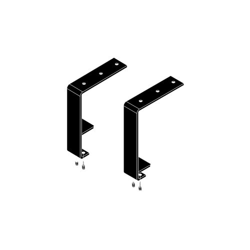 Desk Mount Single Shelf Bracket 77mm Black