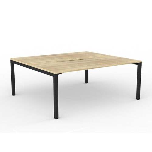 Axis B2B Desks 2 X 1800 X 800 New Oak On Black