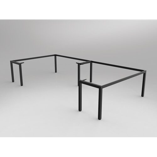 Axis Side By Side Corner Workstation Frame To Suit 1800/600 X 1800/600 Tops In White