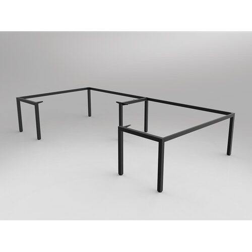 Axis Side By Side Corner Workstation Frame To Suit 1800/750 X 1800/750 Tops In White
