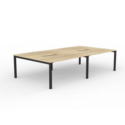 Axis B2B Desks 4 X 1500 X 800 New Oak On Black