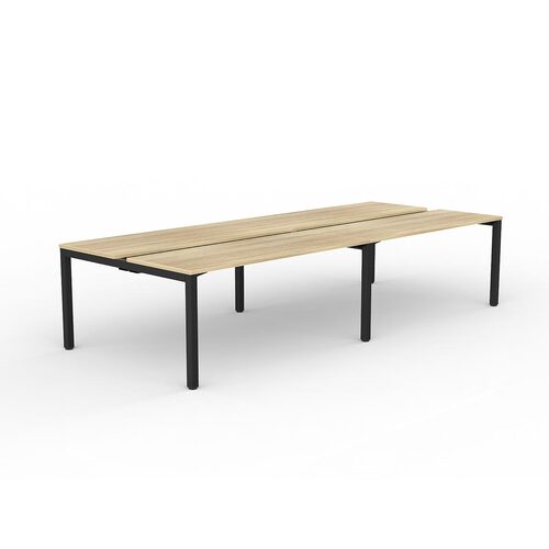 Axis B2B Desks 4 X 1600 X 600 New Oak On Black