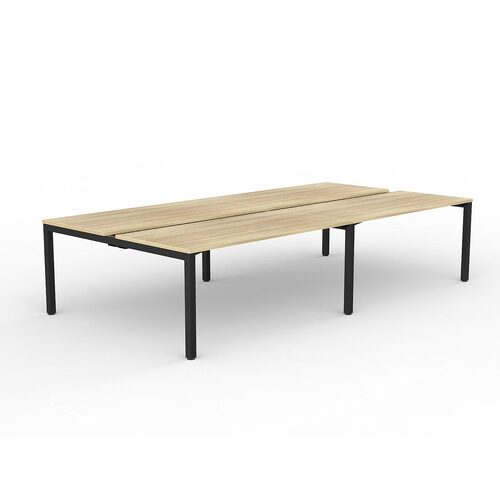 Axis B2B Desks 4 X 1600 X 750 New Oak On Black