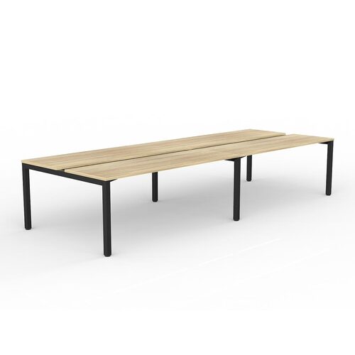 Axis B2B Desks 4 X 1800 X 600 New Oak On Black