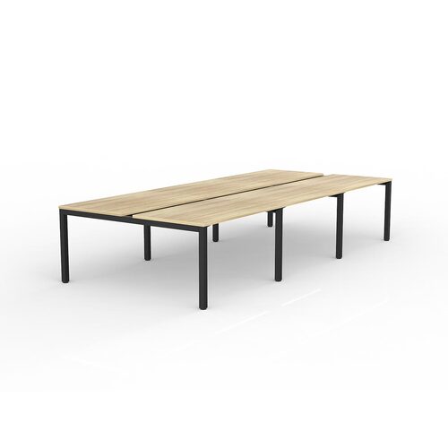 Axis B2B Desks 6 X 1200 X 750 New Oak On Black