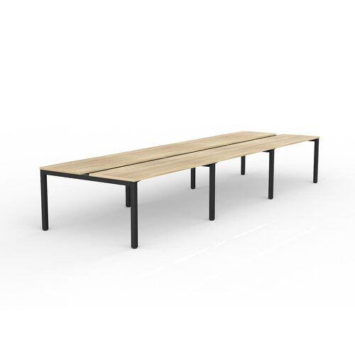 Axis B2B Desks 6 X 1500 X 600 New Oak On Black