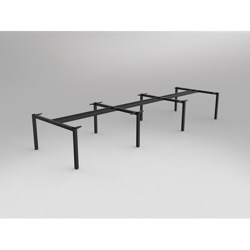 Axis Shared 6 Person Double Sided Frame To Suit 1500 X 600 Tops In White