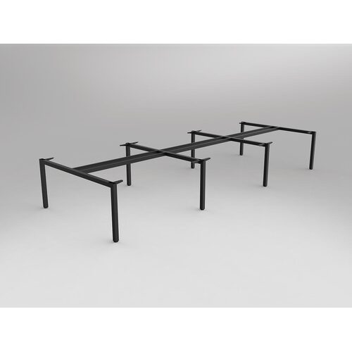 Axis Shared 6 Person Double Sided Frame To Suit 1500 X 750 Tops In White