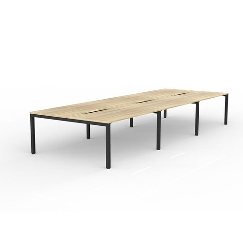 Axis B2B Desks 6 X 1500 X 800 New Oak On Black