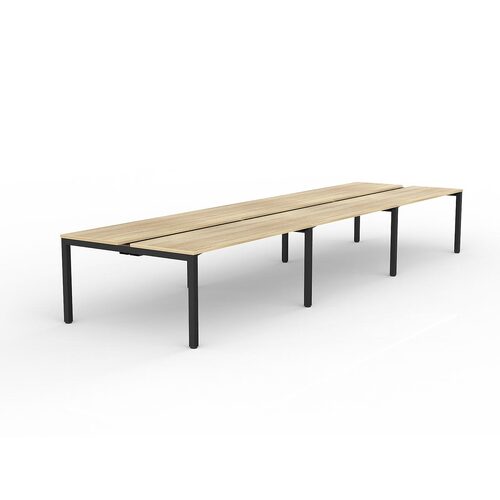 Axis B2B Desks 6 X 1600 X 600 New Oak On Black