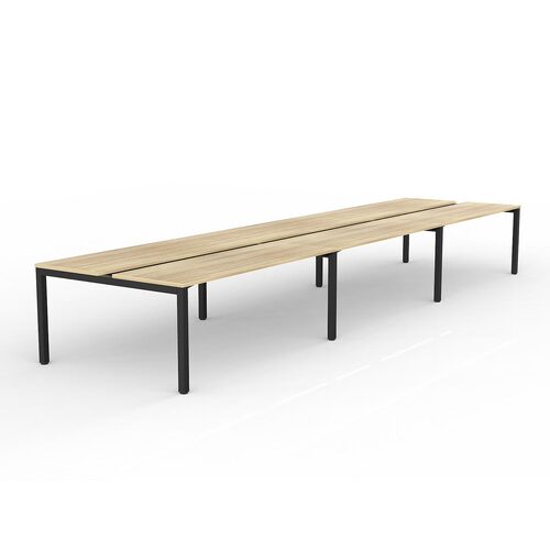 Axis B2B Desks 6 X 1800 X 600 New Oak On Black