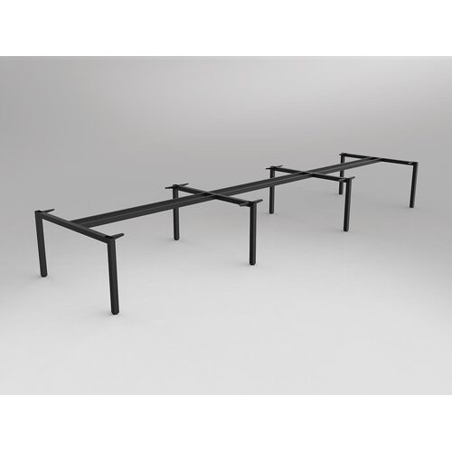 Axis Shared 6 Person Double Sided Frame To Suit 1800 X 600 Tops In White