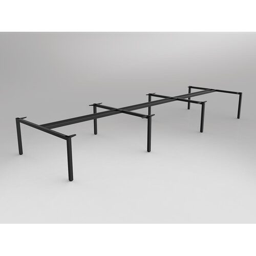 Axis Shared 6 Person Double Sided Frame To Suit 1800 X 750 Tops In White