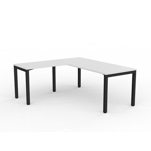 Axis Corner Workstation 1800/750 With Return 900/600 LH White On Black