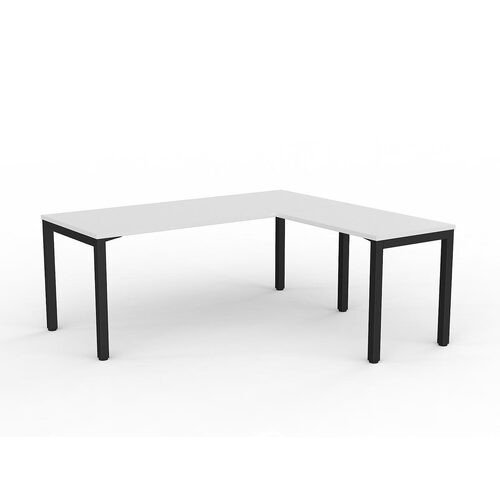 Axis Corner Workstation 1800/750 With Return 900/600 RH White On Black