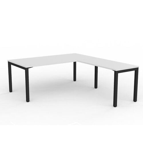 Axis Corner Workstation 1800/900 With Return 1200/600 RH White On Black