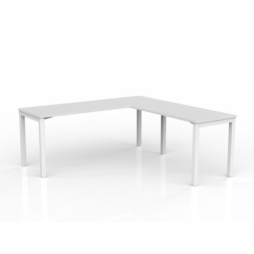 Axis Corner Workstation 1800/600 With Return 1200/600 RH White On White