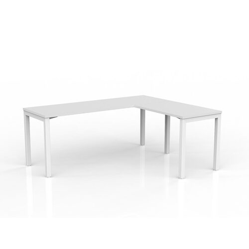 Axis Corner Workstation 1800/600 With Return 900/600 RH White On White