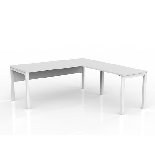 Axis Corner Workstation 1800/750 With Return 1200/600 RH With Modesty White On White