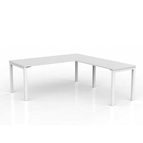 Axis Corner Workstation 1800/750 With Return 1200/600 RH White On White