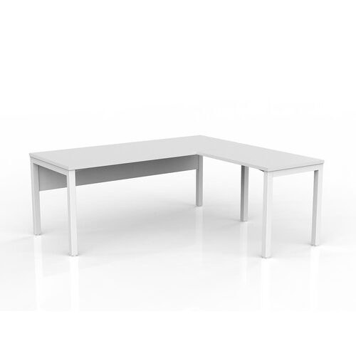 Axis Corner Workstation 1800/750 With Return 900/600 RH With Modesty White On White
