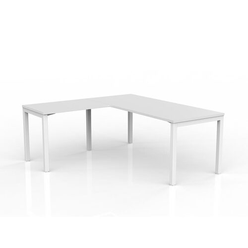 Axis Corner Workstation 1800/750 With Return 900/600 LH White On White