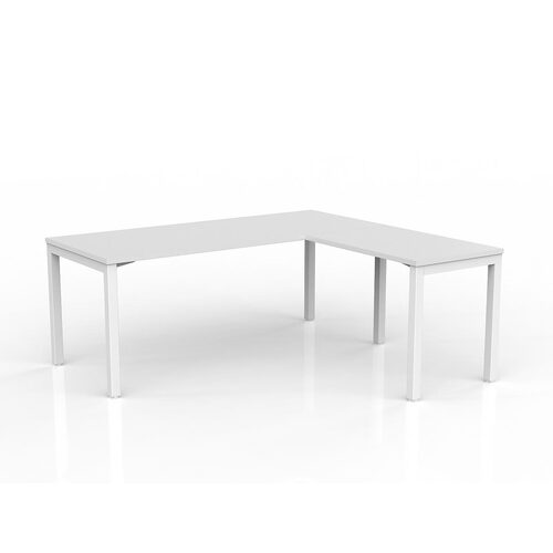 Axis Corner Workstation 1800/750 With Return 900/600 RH White On White