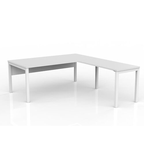 Axis Corner Workstation 1800/900 With Return 1200/600 RH With Modesty White On White