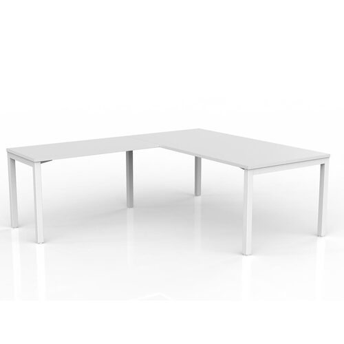 Axis Corner Workstation 1800/900 With Return 1200/600 LH White On White