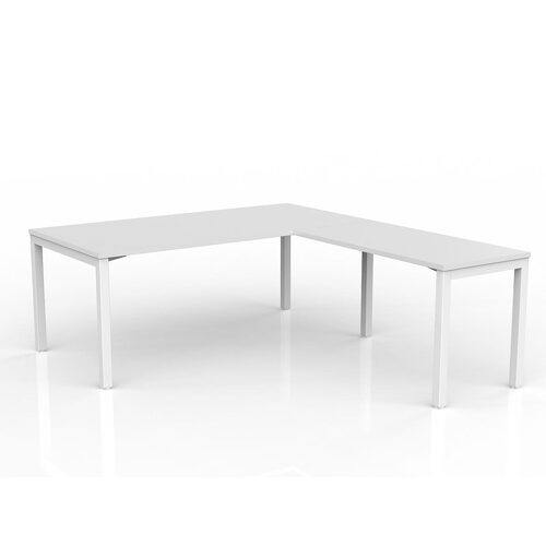Axis Corner Workstation 1800/900 With Return 1200/600 RH White On White