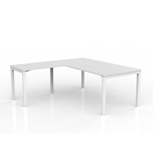 Axis Corner Workstation 1800/900 With Return 900/600 LH White On White