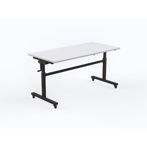 Axis Height Adjust Flip Table 1800 X 900 New Oak On Black