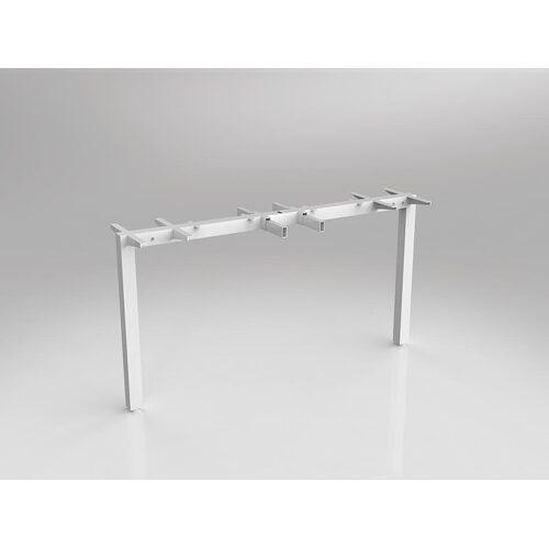 Axis/Anvil Shared Leg 1320mm B2B Desk - Packed In Singles White