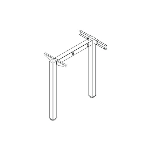 Axis/Anvil Shared Leg 590mm Desk - Packed In Singles White