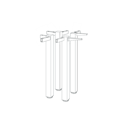 Axis Custom Desk Leg Set - Packed In A Box Of Four White