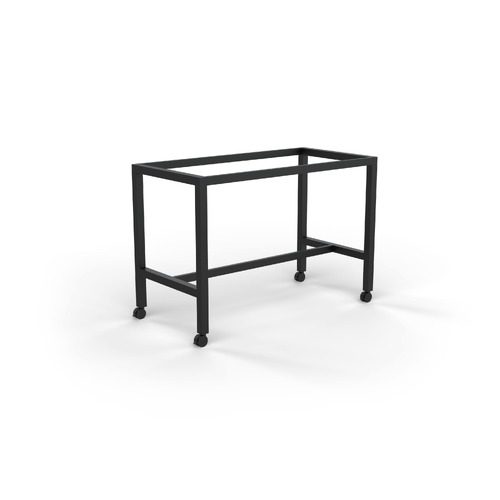 Axis Square Leg Mobile Bar Leaner Frame 1200 X 600 X 1025H Black