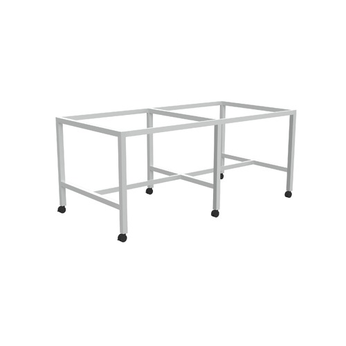 Axis Square Leg Mobile Bar Leaner Frame 2400 X 1200 X 1025H White