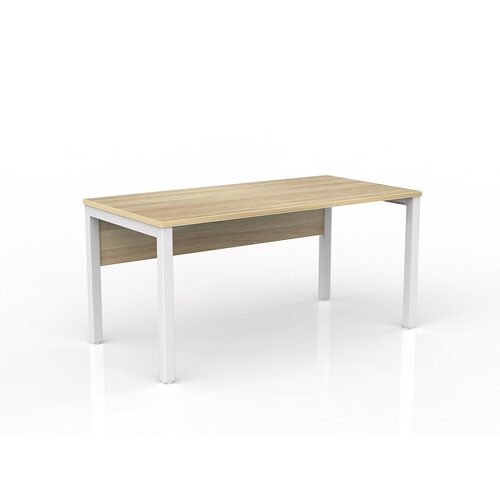 Axis Desk 1500 X 750 With Modesty New Oak On White