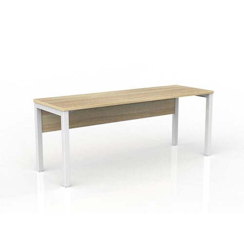 Axis Desk 1800 X 600 With Modesty New Oak On White
