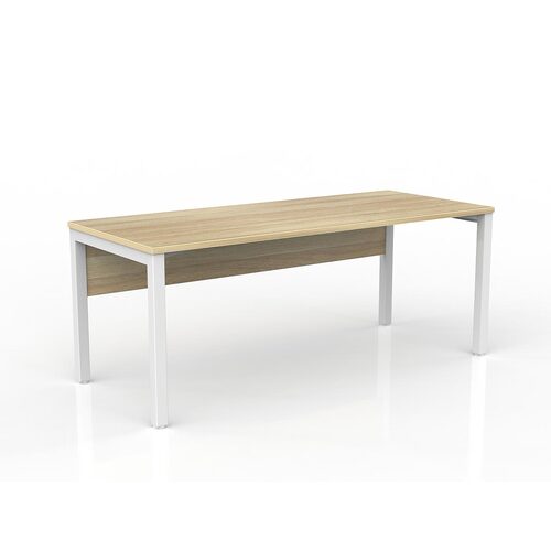 Axis Desk 1800 X 750 With Modesty New Oak On White