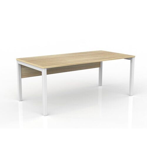 Axis Desk 1800 X 900 With Modesty New Oak On White