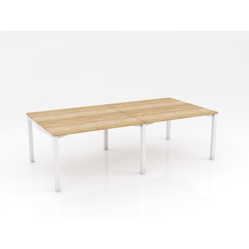 Axis Stretch 4 Person B2B 1200 X 600 Natural Oak On White