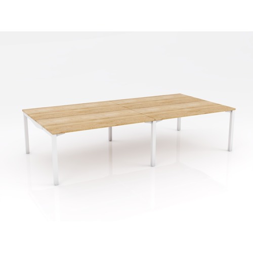 Axis Stretch 4 Person B2B 1600 X 750 Natural Oak On White