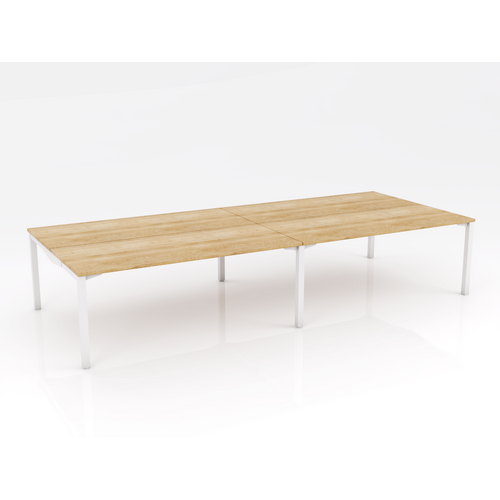 Axis Stretch 4 Person B2B 1800 X 750 Natural Oak On White