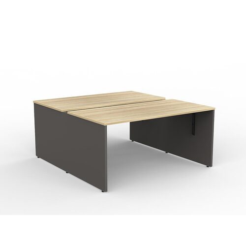 EkoSystem Slad End B2B Desks 2 X 1500 X 750 New Oak/Charcoal