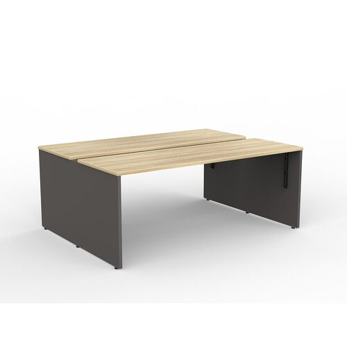 EkoSystem Slad End B2B Desks 2 X 1800 X 600 New Oak/Charcoal