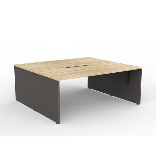 EkoSystem Slad End B2B Desks 2 X 1800 X 800 New Oak/Charcoal